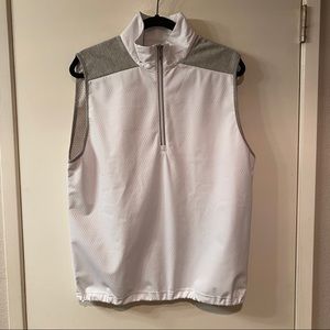Antigua Golf Fashion Vest White Gray